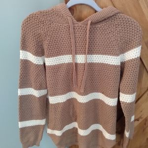 Knitted hooded sweatshirt